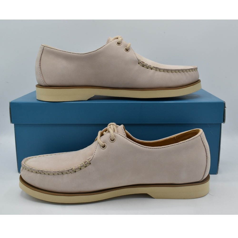 Sperry Captains Oxford Sox Women 8 Pastel Pink Rose NEW Leather Boat Shoes - Picture 10 of 12